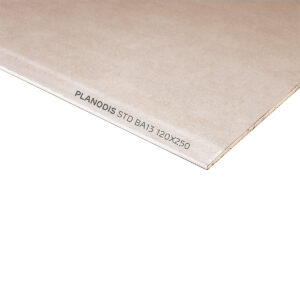 Plaque de plâtre standard BA13 NF Planodis 250 x 120 cm, ép. 12,5 mm
