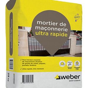 Mortier de maçonnerie ultra-rapide Weber 25 kg