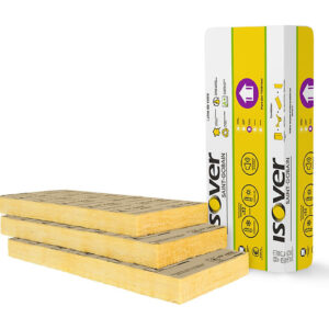 Panneau laine de verre Isover GR32 kraft 1,35 x 0,6 m, ép. 100 mm R 3,1